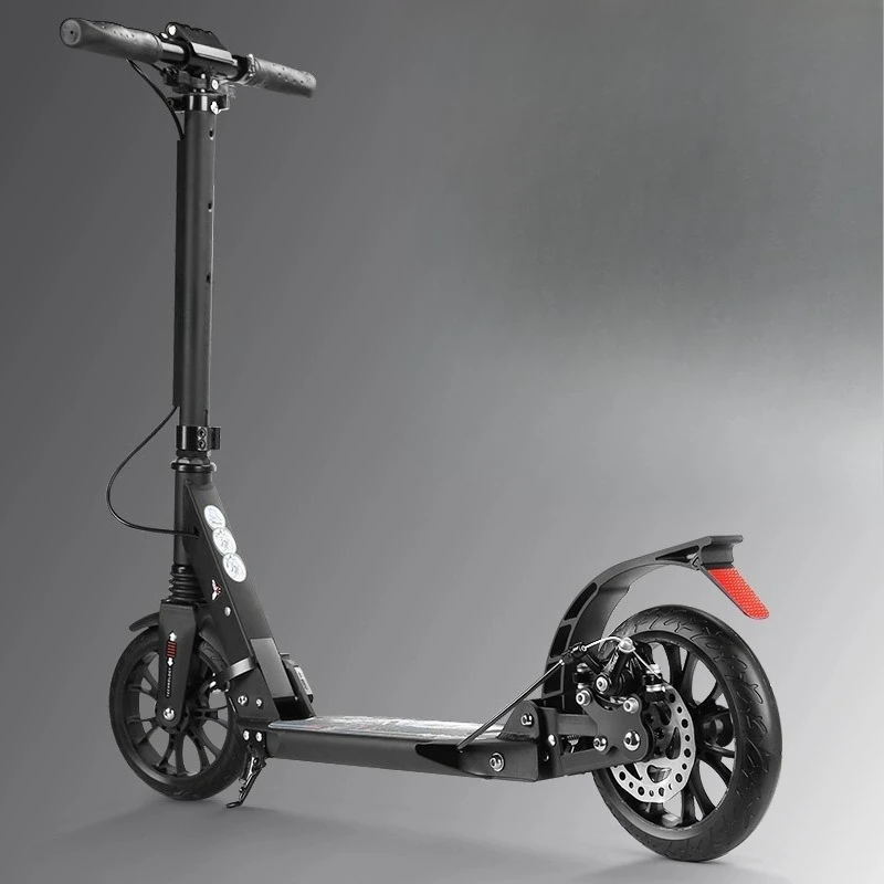 Aluminum alloy two-wheel shock-absorbing adult scooter one-second folding children's scooter youth shock-absorbing scooter