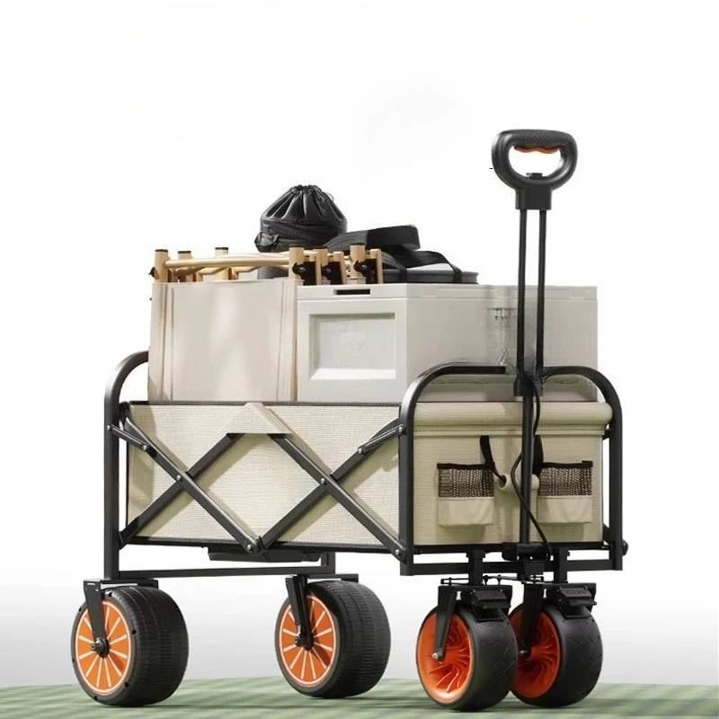 

Picnic Trailer Camping Folding Large Shopping Stall Cart