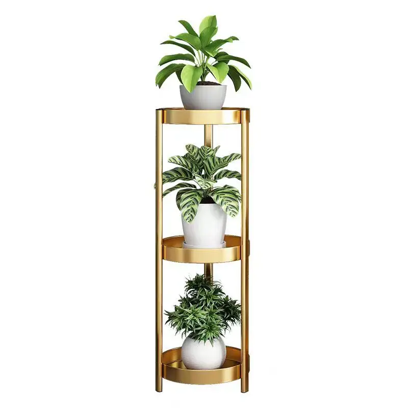 

Metal Iron Gold Multilayer Display Racks Planting Flower Pot Stand Flower Pot Rack for Home Decoration Flower Display Racks