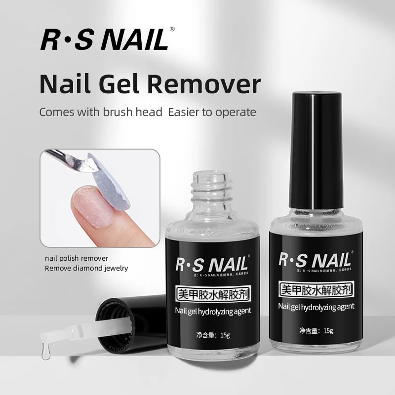 RS NAIL 10ml Nail Glue Remover False Nails Tips Rhinestone Remover Tools Transparent Fast Dissolve Degreaser Liquid Glue