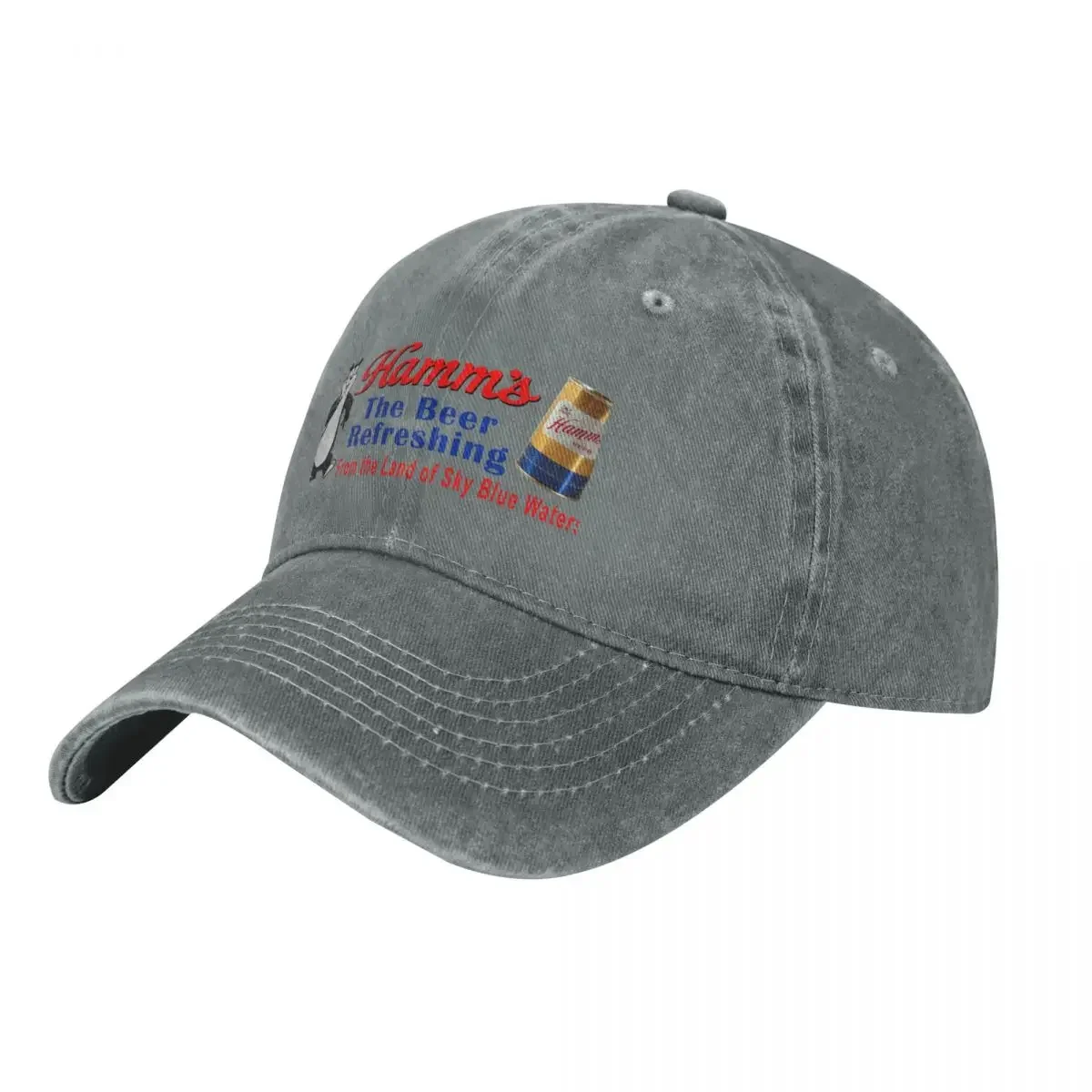 Hamm's the beer refreshing 1950's Can Baseball Cap Golf Big Size Hat Visor beach hat Woman Men's