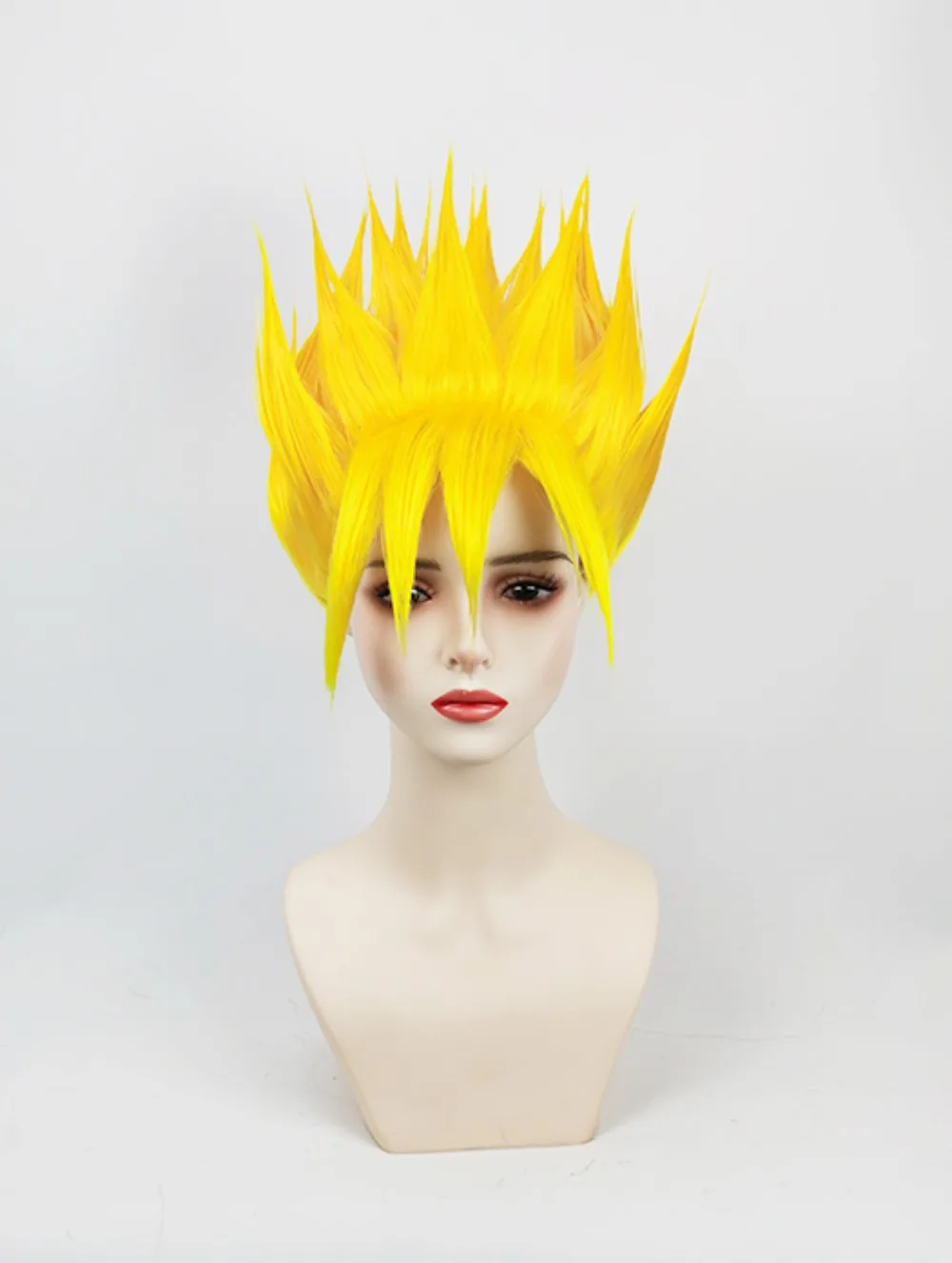 

Парик для косплея Сон Гоку Дракон с колючими золотисто-желтыми волосами