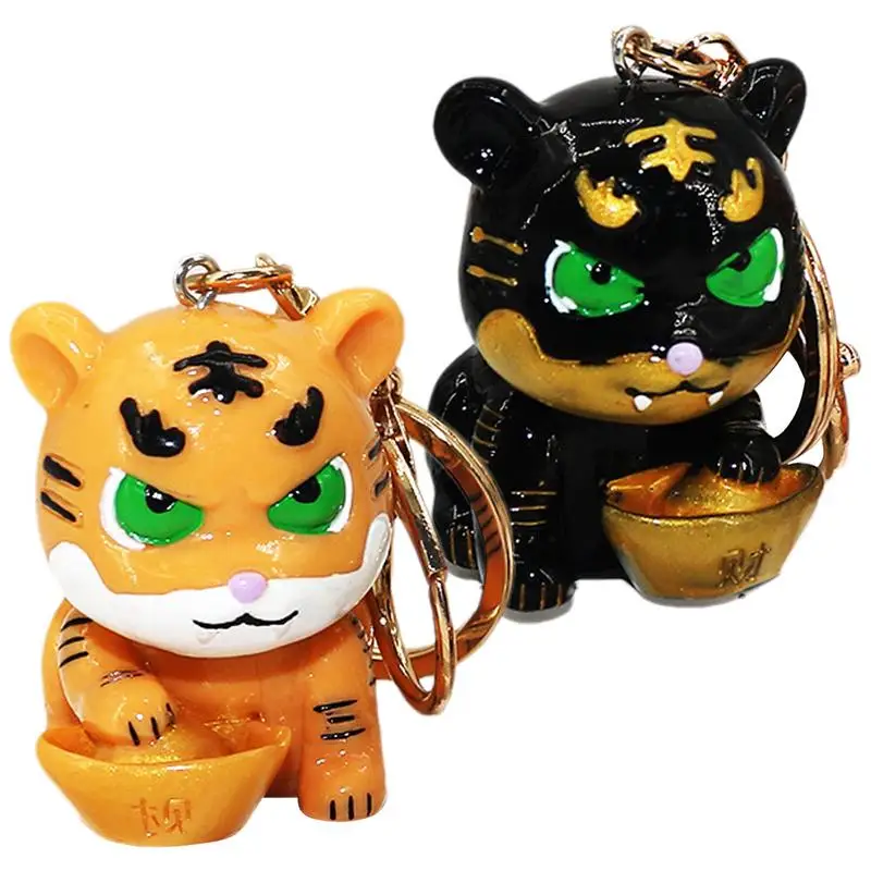 

Tiger Keychain Cute Cartoon Tiger Keyrings Creative Kids Toys Handbag Accessories Holiday Christmas Favors for Adults Girls Boys