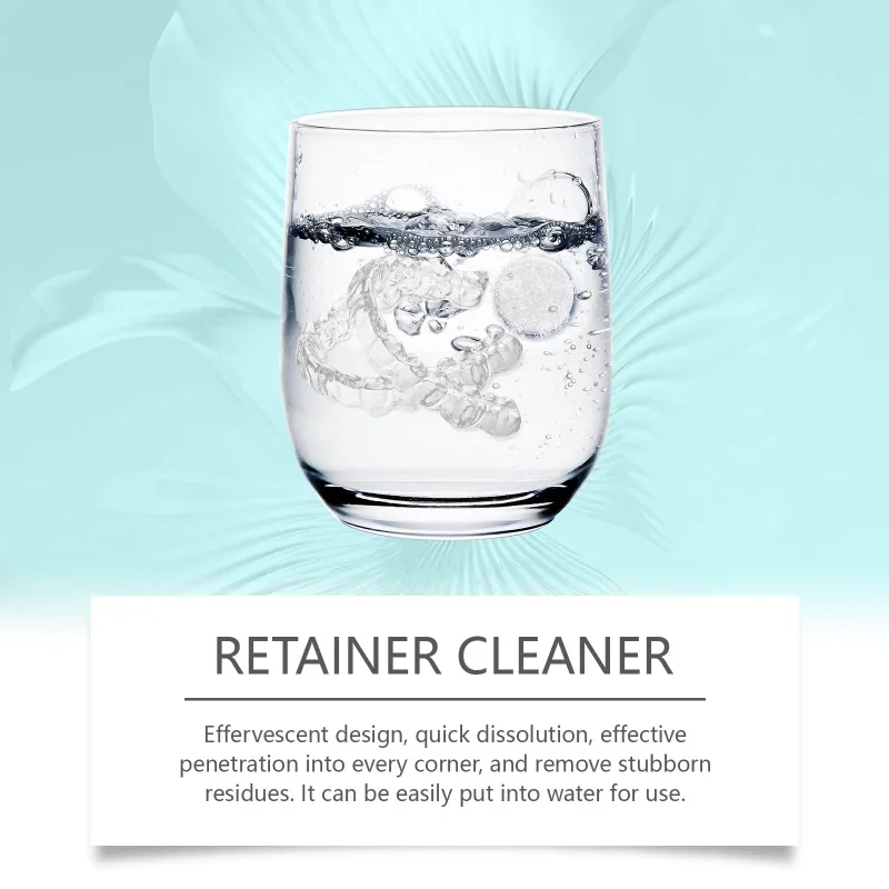 Picture 5: Denture Retainer Cleaning Tablets-Break Down Tartar Buildup, Remove Stains Refresh Odor, Effervescent Formula For Deep Cleaning