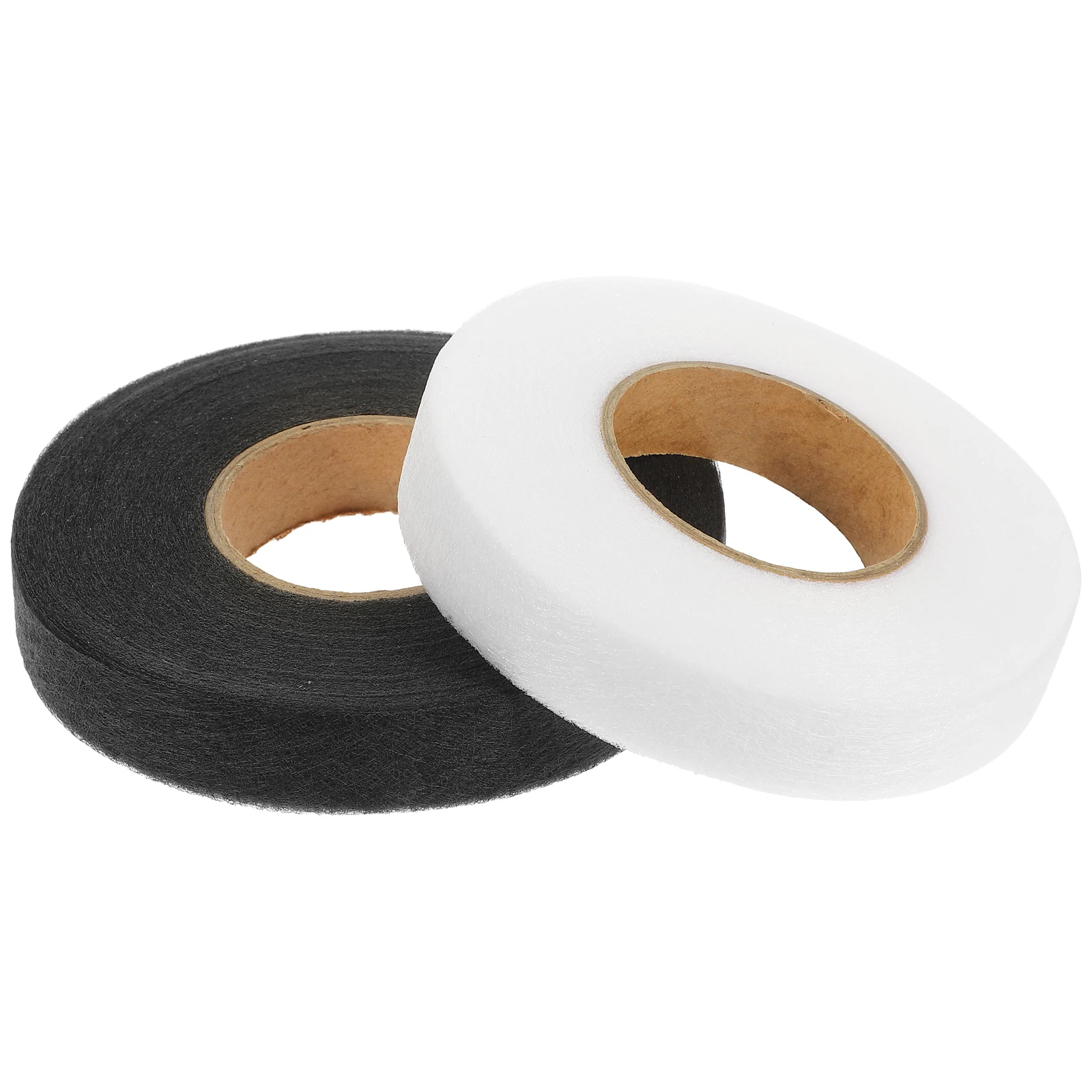 

2 Rolls Non-Woven Double-Sided Fabric Tape Iron-on Hemming Adhesive for Garments Goods Shoes Hats Coats Shirts DIY Craft