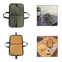 Canvas Chef Knife Roll Bag Accessories Multifunction Knife Storage Case for Travel Hiking Backpacking RV Trip Outdoor Sports