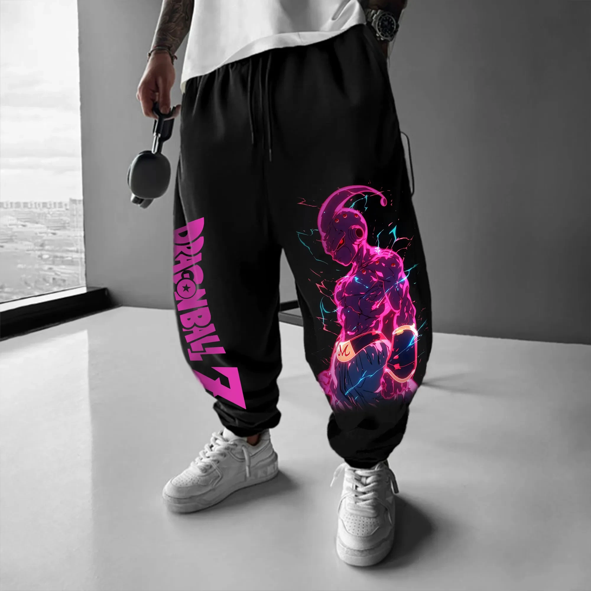 

Autumn and Winter Dragon Ball Majin Buu Anime Peripheral Pants American Sports Men's Cotton Tights Quick Drying and Comfortable