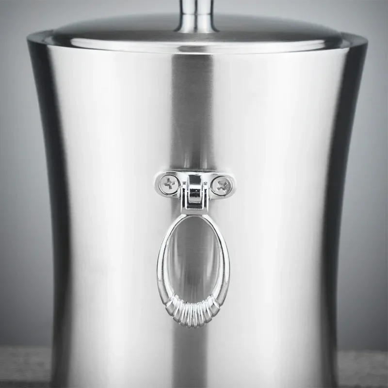 Thickened Stainless Steel Ice Bucket Bar Champagne Commercial Double Ice Bucket 4