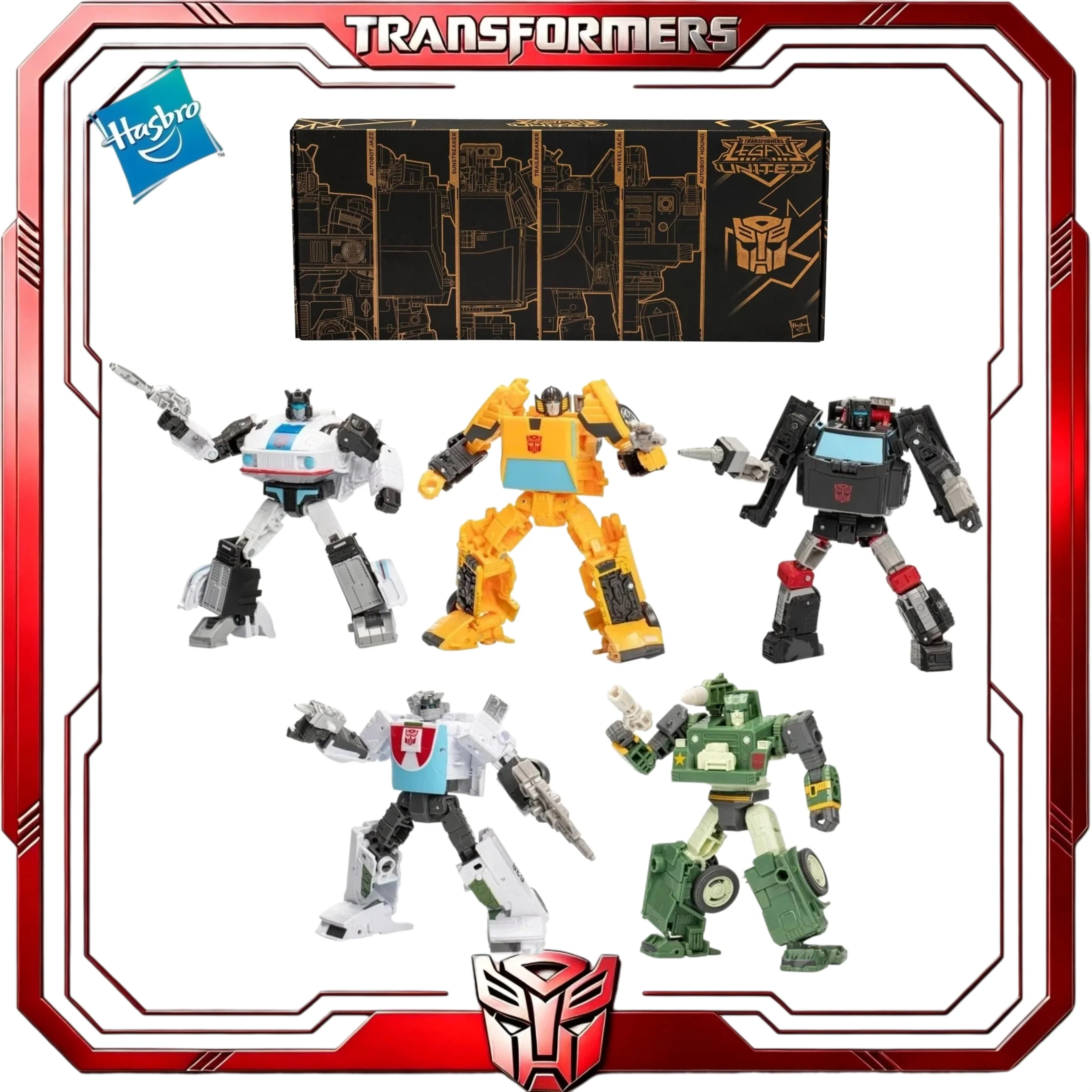 Hasbro TF Generations Selects Autobots 5-Pack Jazz Sunstreaker Hound Wheeljack Trailbreaker G1 Collectible Toy In Stock Fan Gift
