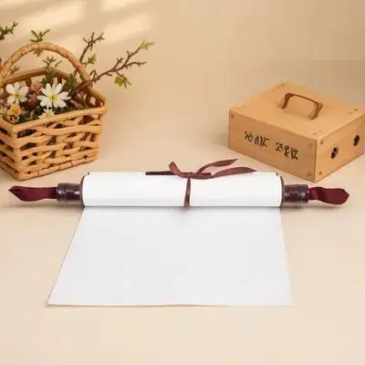 

Blank Scroll Rice Paper Calligraphy Painting Chinese Artwork DIY Kids Drawing Watercolor Bulk Yellow Suitable Brush