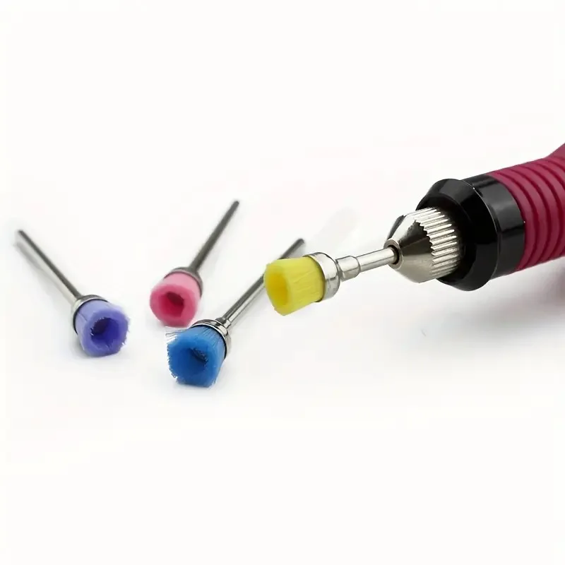 6 قطع من فرشاة تنظيف غبار الأظافر، رأس فرشاة تنظيف مثقاب طلاء الأظافر للوصول إلى مزيل غبار الأظافر الكهربائي #2