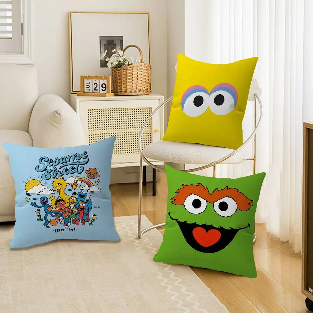 Cute cartoon S-Sesame Street Cushion Cover Decorative Pillow Sofa Home Decor case pillow cases