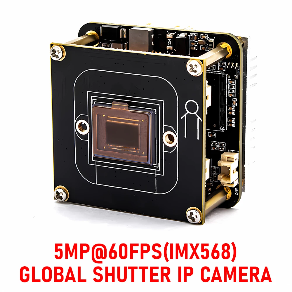 5MP 60FPS Global Shutter IP Camera Module IMX568 1/1.8