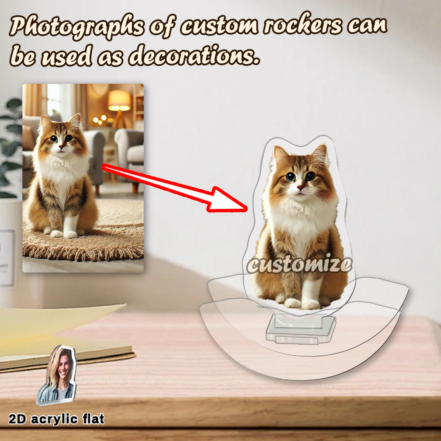 

1pc/3pcsCustomized acrylic car shake music, car and desktop multi-scene application, can customize photos of couples, friends, p