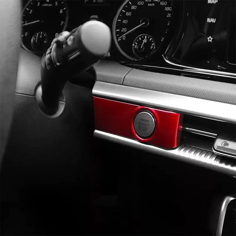 Car central control one key start decorative frame ABS material For KIA K5 DL3 2019 2020 2021 2022 2023 2024 2025 2026