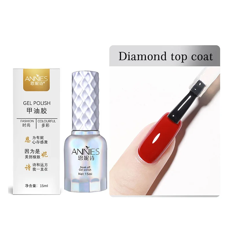 

Hot Sale Winter Diamond Top Coat Nail Gel Anti Yellow and Anti Cracking Soak OffExclusive for Nail Salons