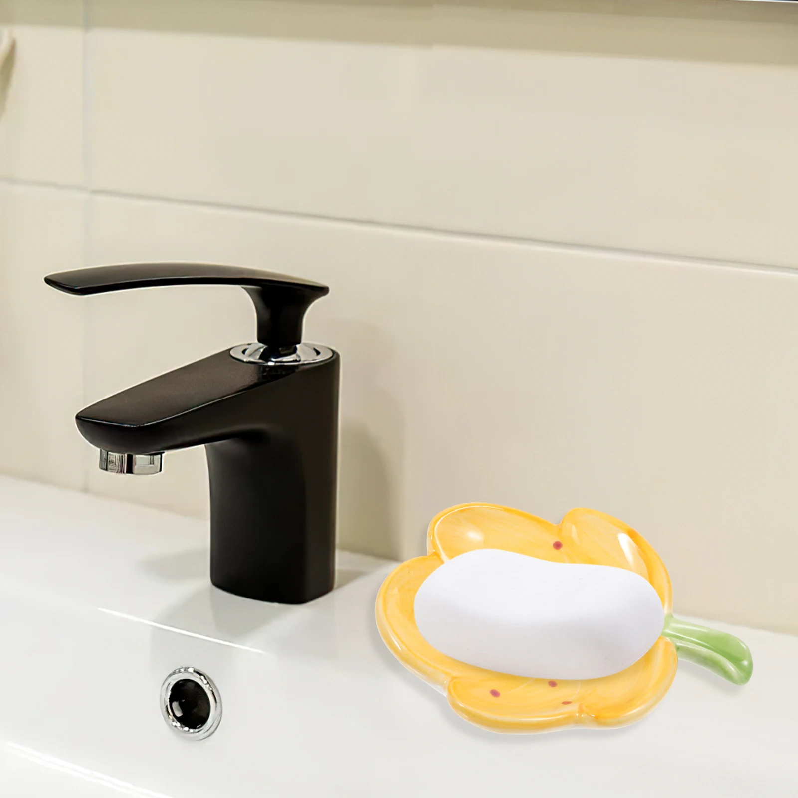 

Bathroom Ceramic Soap Dish Flower Tray Decorative Guest Soaps Sponges Storage Holder for Kitchen Sink Soap Dish