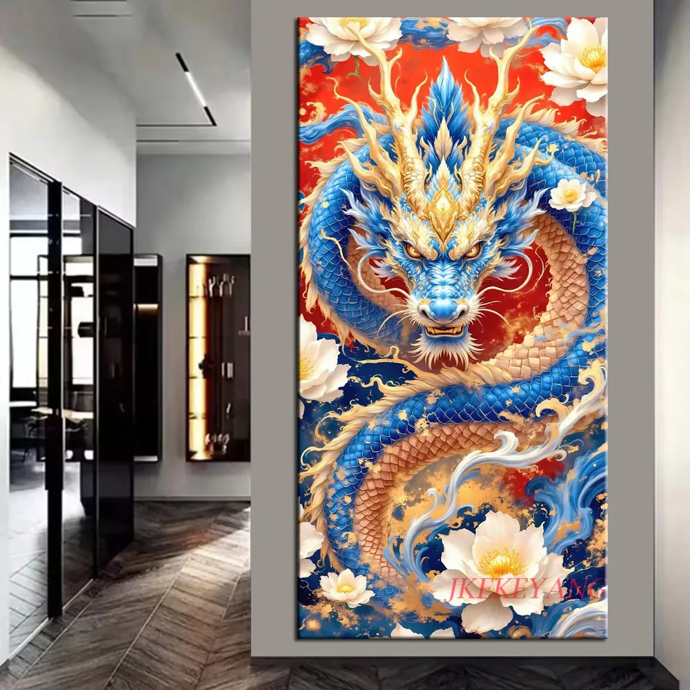 DIY Diamond Painting Beautiful Chinese Dragon Picture Cross Stitch Full Drills Diamond Mosaic New Collection Home Decor