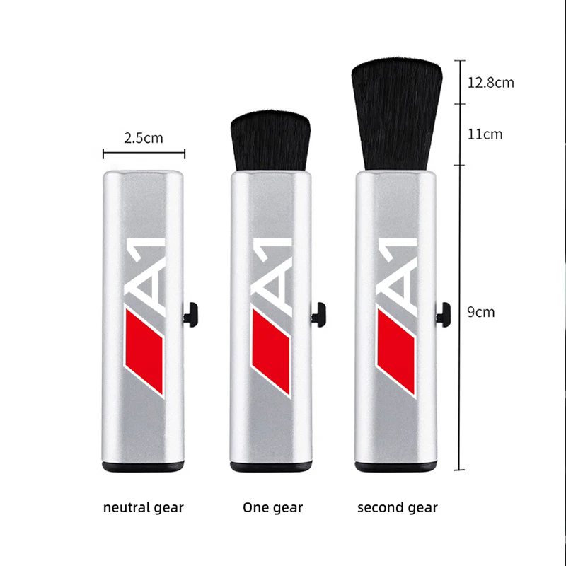 1Pcs Retractable Car Cleaning Brush Center Console Clean Dust Tool Auto Sticker For Audi A1 A3 8P A4 B9 A5 A6 A7 A8 Q2 Q3 Q5 Q7
