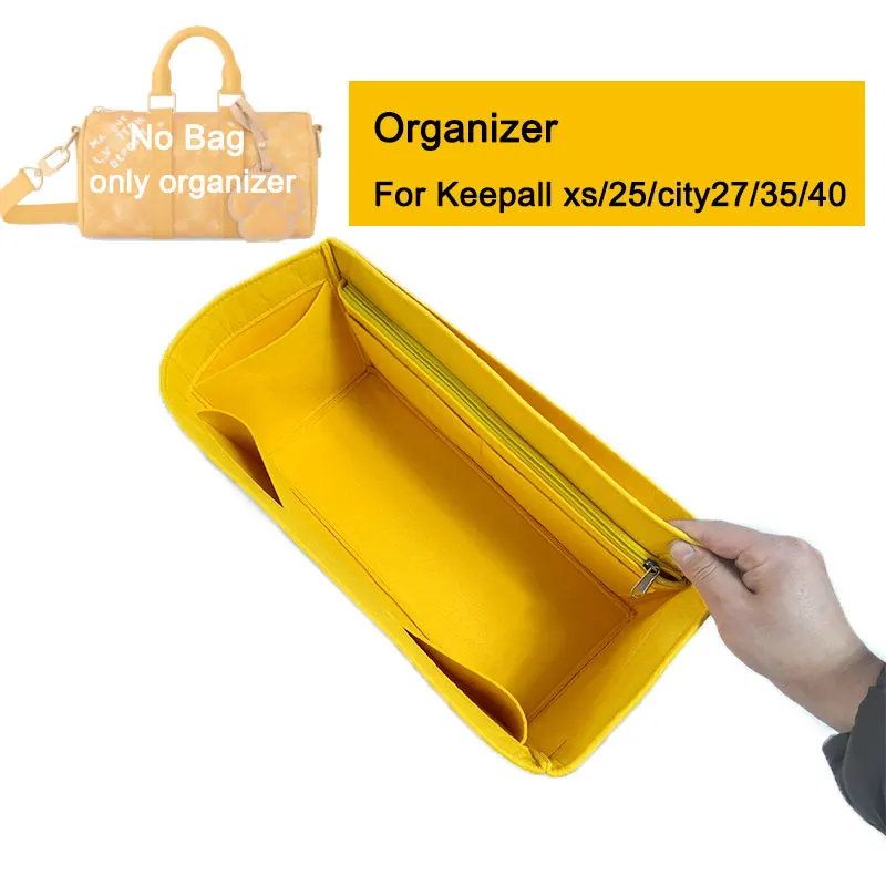 

Вставка-органайзер подходит для сумки Keepall BANDOULIERE xs 25 34 40, внутренняя сумка-кошелек с карманом на молнии для CITY KEEPALL 27