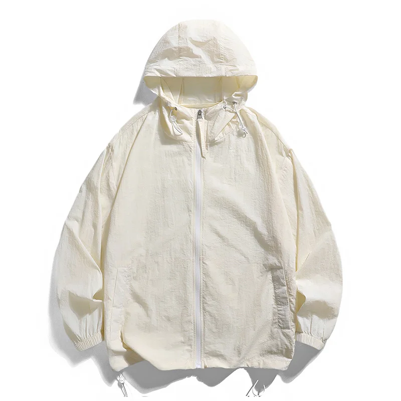 جاكيت رجالي واقي من الشمس مقاوم للماء ، ملابس سريعة الجفاف ، قسم رفيع ، سحاب ، كاجوال ، فضفاض ، موضة ، الربيع ، الصيف ، جديد #3