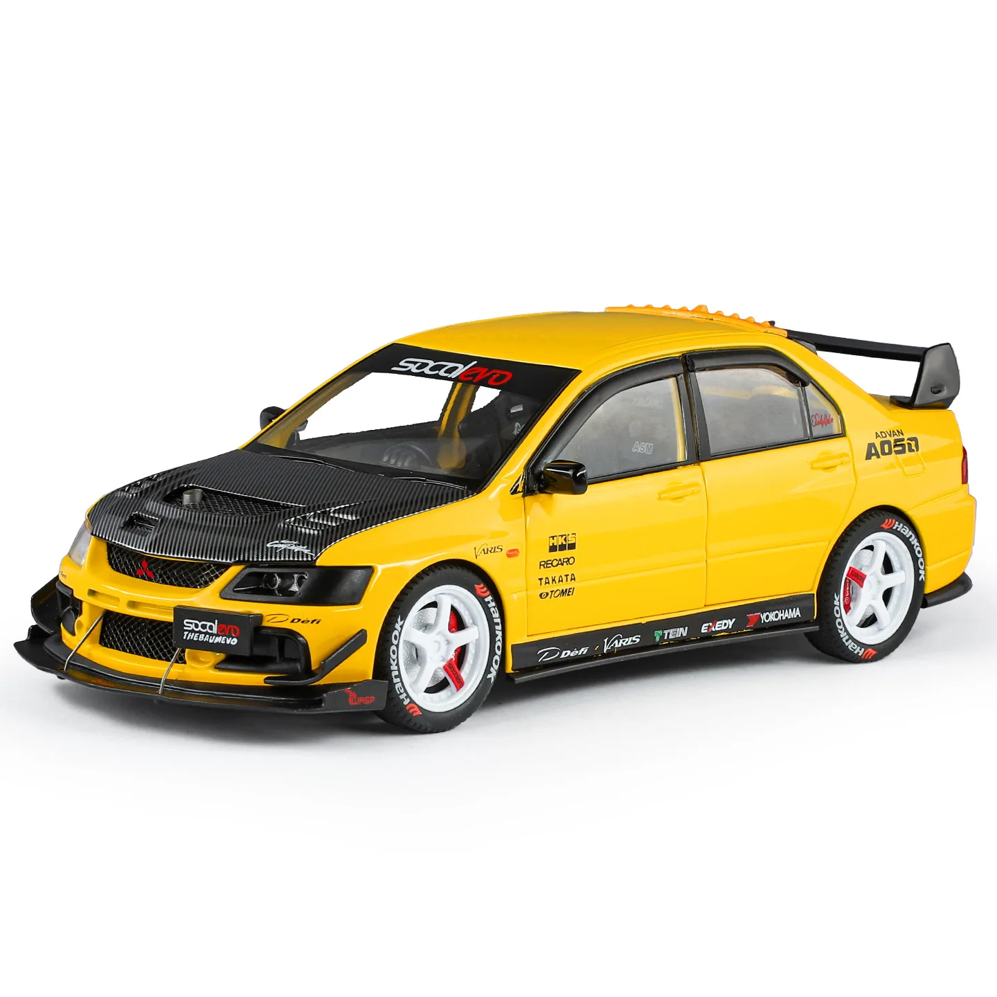 1:24 mitsubishi lancer evo x 9 escala de liga modelo de carro diecast metal brinquedo veículo carro em miniatura som luz crianças brinquedo carro presente