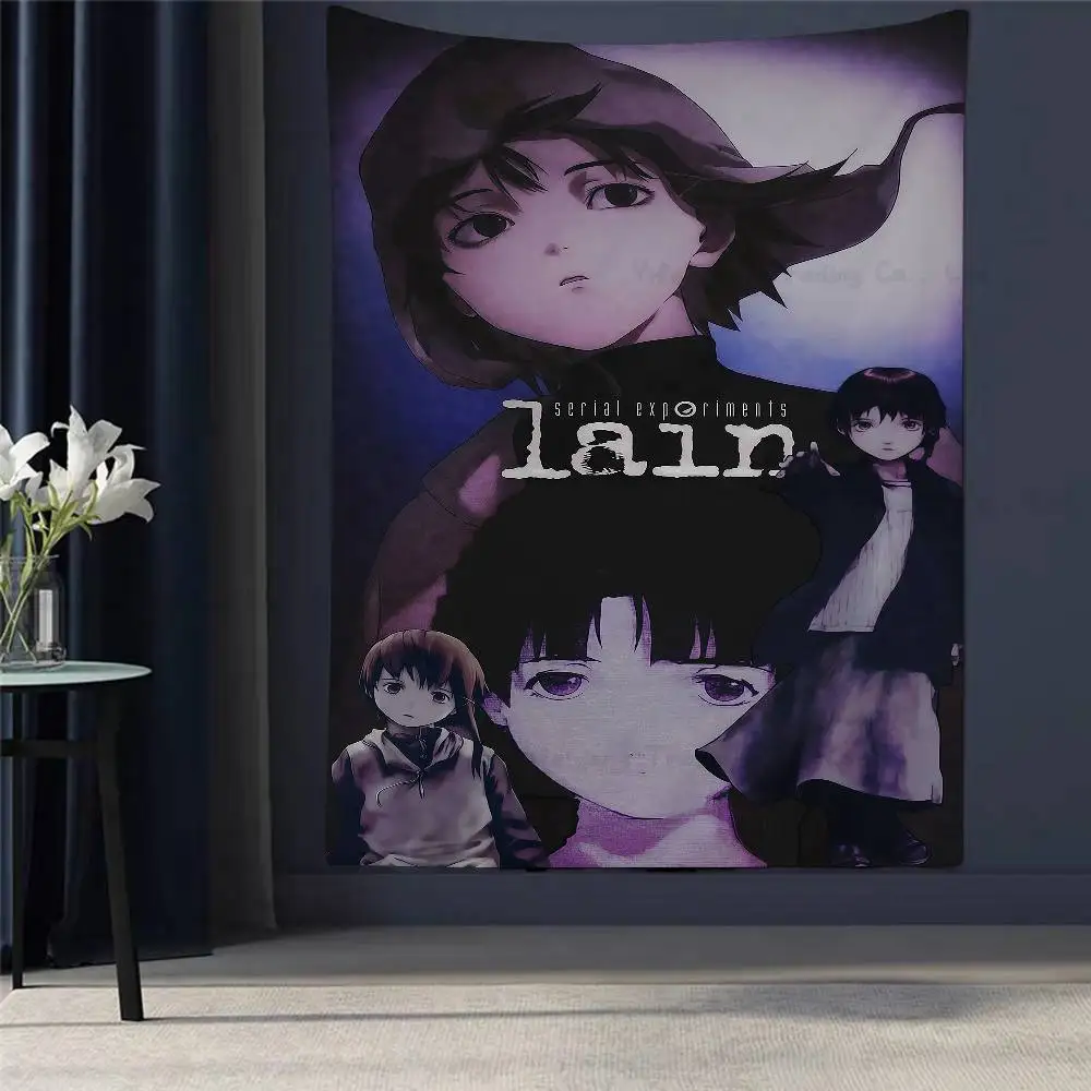 

Anime S-Serial Experiments L-lain Tapestry Art Printing Japanese Wall Tapestry Anime Wall Hanging Home Decor
