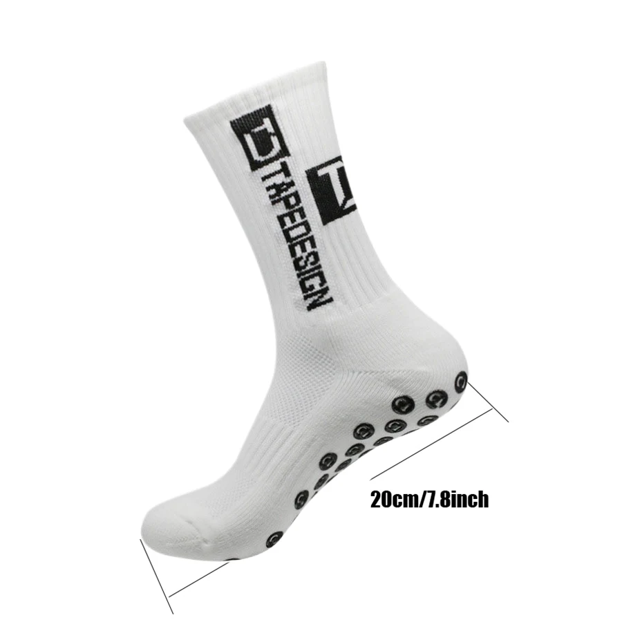 4 أزواج من الجوارب الرجالية النسائية القابلة للتنفس وغير القابلة للانزلاق لكرة القدم وكرة السلة والبيسبول والرجبي وكرة القدم وركوب الدراجات والجري والتمارين الرياضية #4