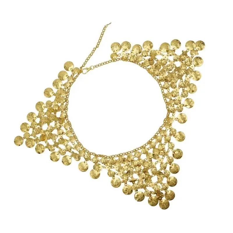 سلسلة الورك للبطن متعددة الاستخدامات 31BB مع شرابات سلسلة خصر عصرية متعددة الطبقات للفساتين والسترات الصوفية