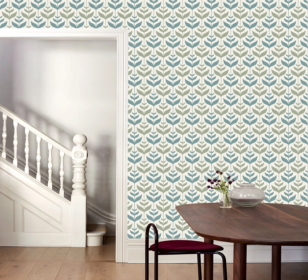Geometric Leaf Peel and Stick Wallpaper Removable Self Adhesive Botanical Waterproof PVC Wall Sticker for Bedroom Cabinet Home