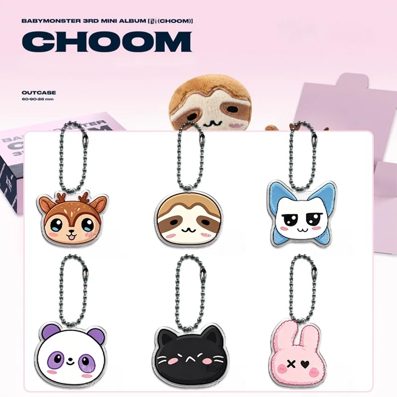 5cm Kpop Babymonster Inspired Plush Keychain Cute Animal Keyring