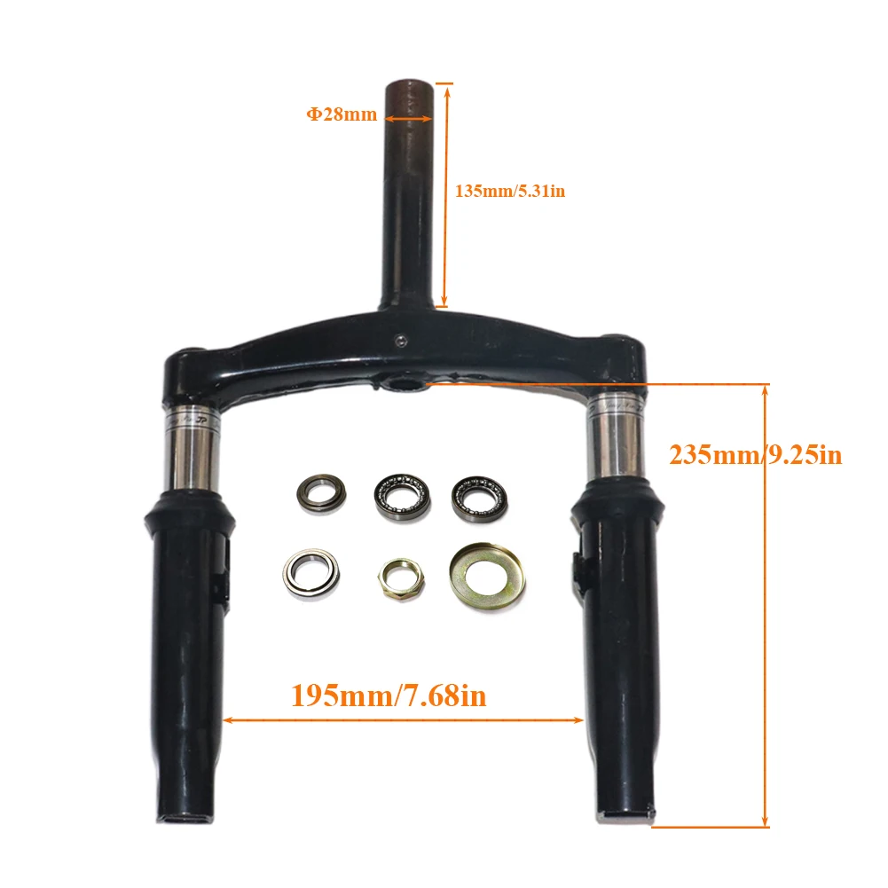 

Передний амортизатор, передняя вилка, переднее колесо, ось, семь мисок, подшипник для маленького Harley Citycoco, аксессуары для электрического скутера