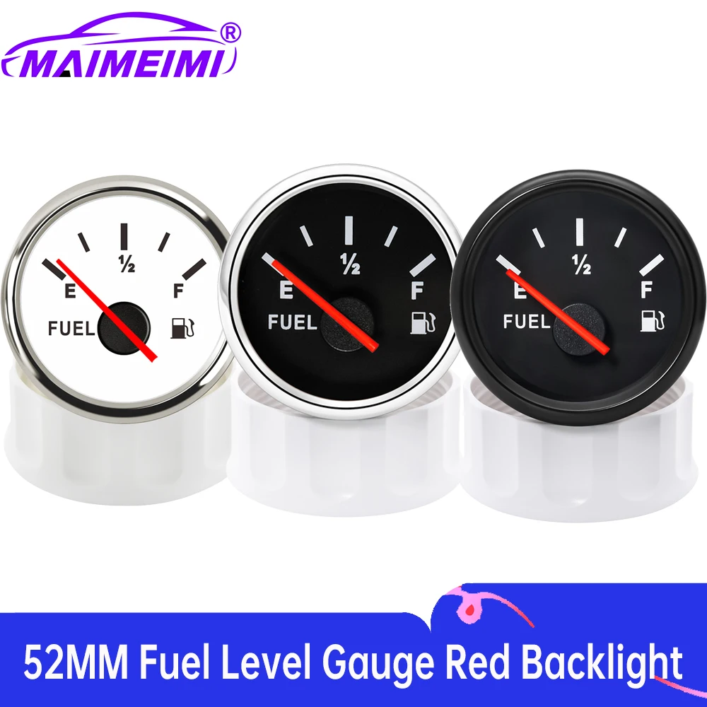

E-F digital pointer fuel gauge red backlight 0-190Ohm For Auto Marine Boat Car 12V 24V