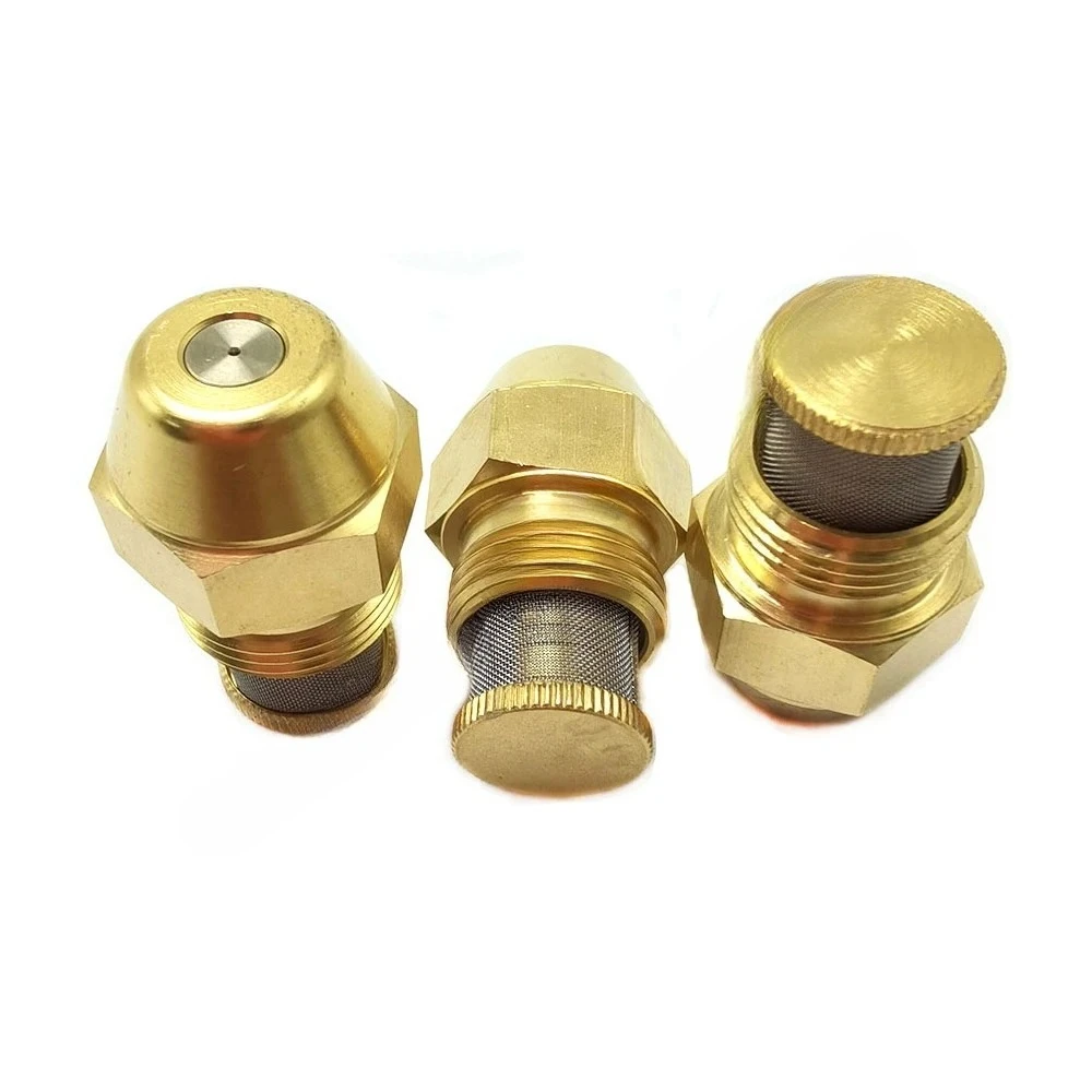 60 Degree Brass Diesel Fuel  Injection Nozzle, High Precision Oil Burner Nozzle for Industrial Boiler Waste Oil Burner Heating