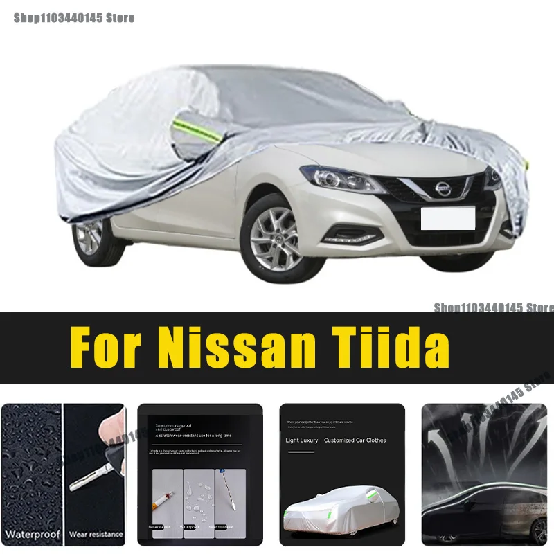 Full Car Covers Outdoor Sun UV Protection Dust Rain Snow Oxford cover Protective For Nissan Tiida Accessories car umbrella