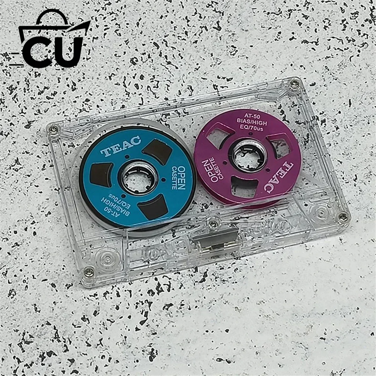 A52TDouble-Sided Color Housing Empty Tape Metal Mini Can Record 55 Minutes Empty Tape Blank Cassette Tape,Orange