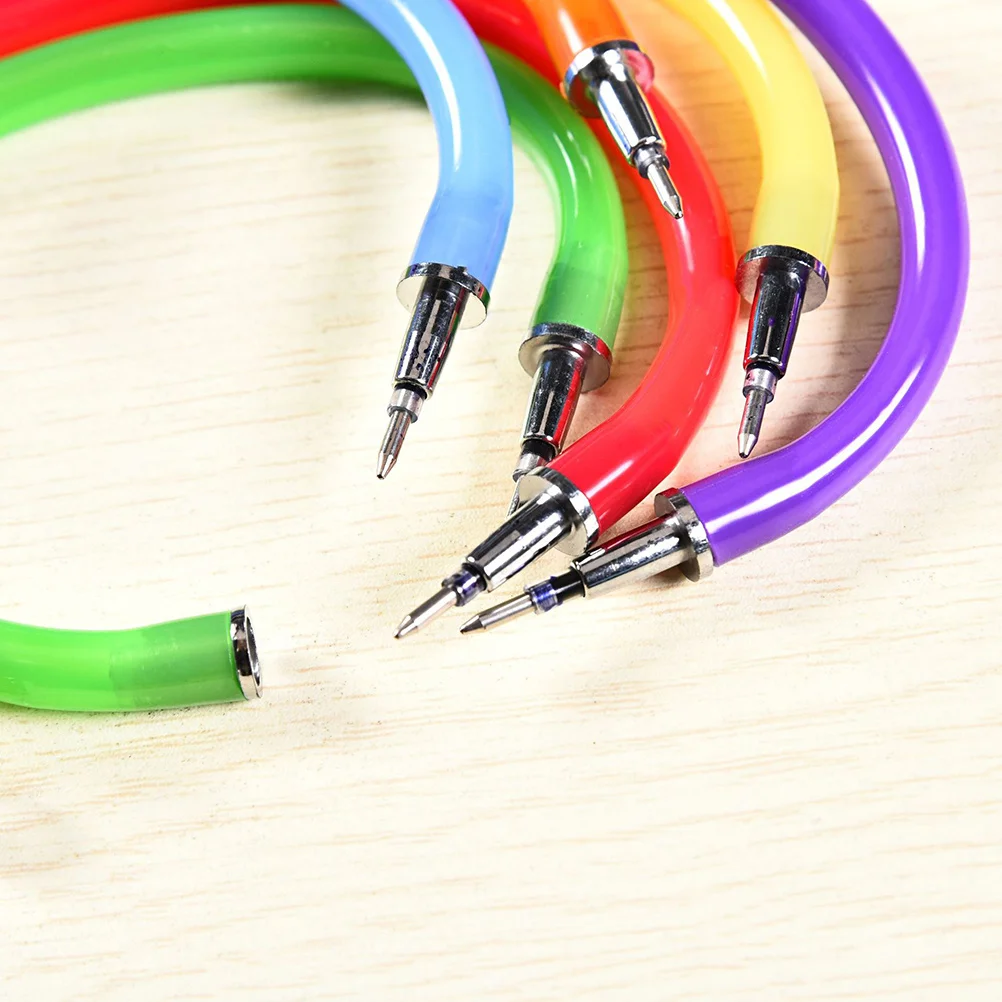 

10Pcs Children's Wristband Pen Flexible Bracelet Ballpoint Pen Candy Color Creative School Stationery for Kids Students