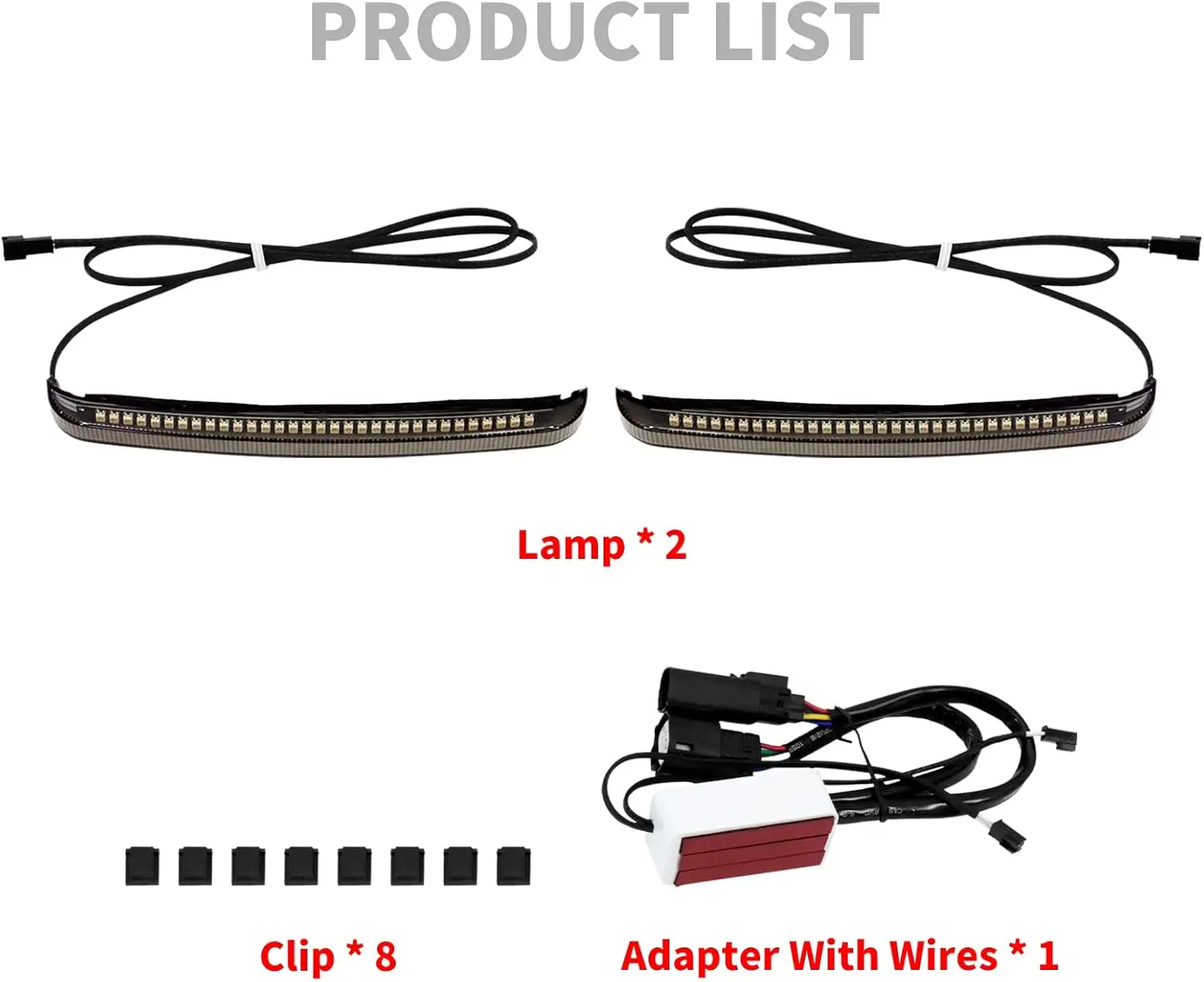 LED Saddlebag Tail Light for Harley Touring 2014-2023 (Smoked Lens)