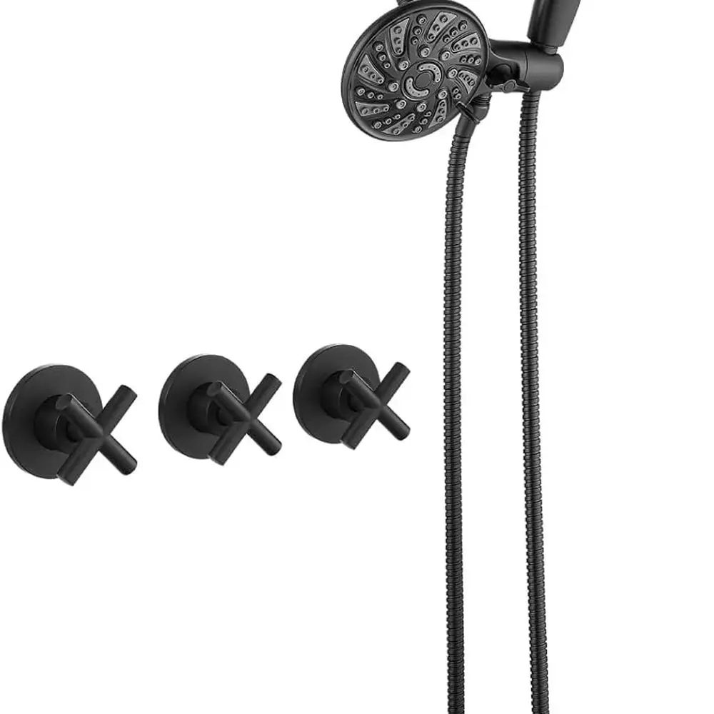 

Handle Tub Faucet Set, Dual Head and Handle Set, Bathtub and Faucet Combo, Shower System with Tub Spout, Wa