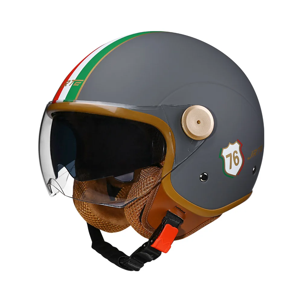 Nieuwe Open Face 3/4 Motorhelm Retro Motorhelmen Vintage Chopper Capacete De Moto Bike Scooter Voor Mannen Vrouwen DOT