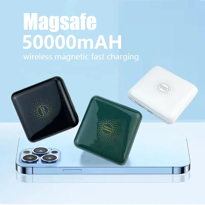 Mini Magsafe Power Bank 50000mah Small Portable Phone External Power Supply Wireless Fast Charging Magnetic Power Bank