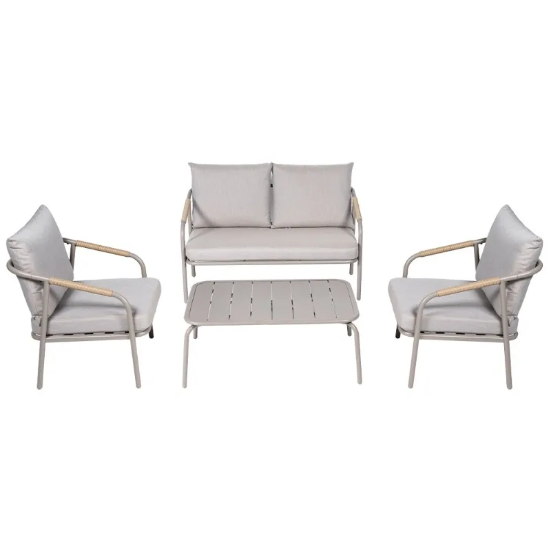 Outdoor sofa coffee table combination, rust-proof leisure chair furniture c