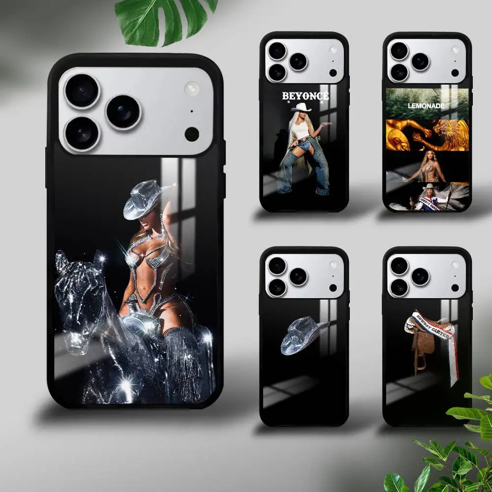 

Famous Singer B-Beyonce Phone case For iPhone 17 16 15 14 13 12 11 Pro Max Mini Plus Hard Mirror Funda