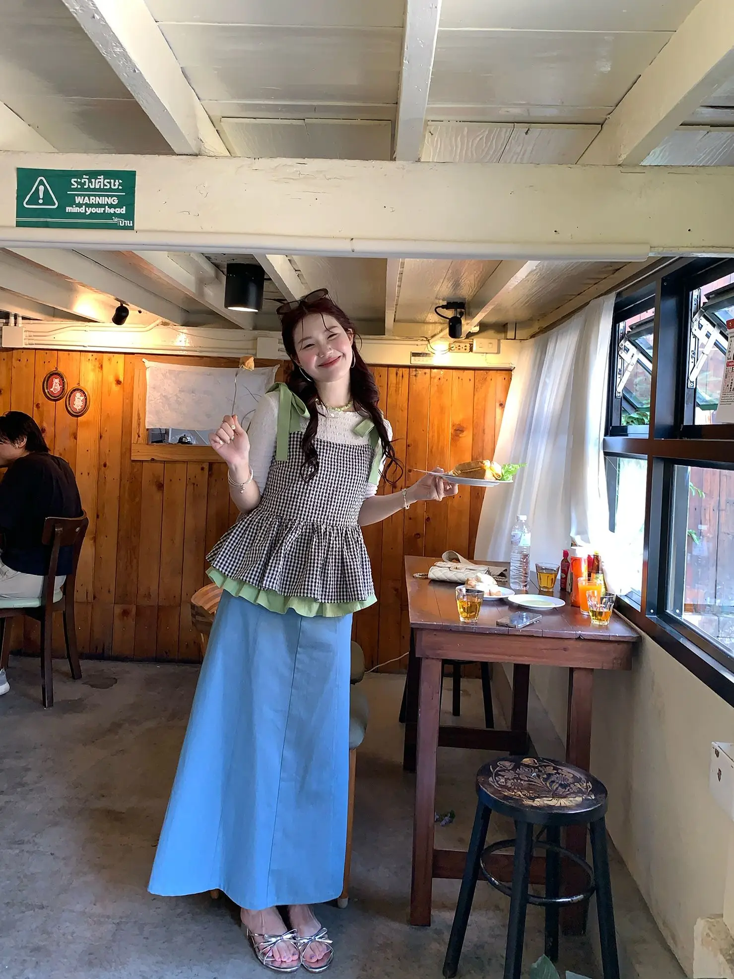 

Джинсовая юбка Blue Island Love в корейском стиле из чистого хлопка, женская, с завышенной талией, А-силуэт, с декоративными элементами, из хлопковой ткани