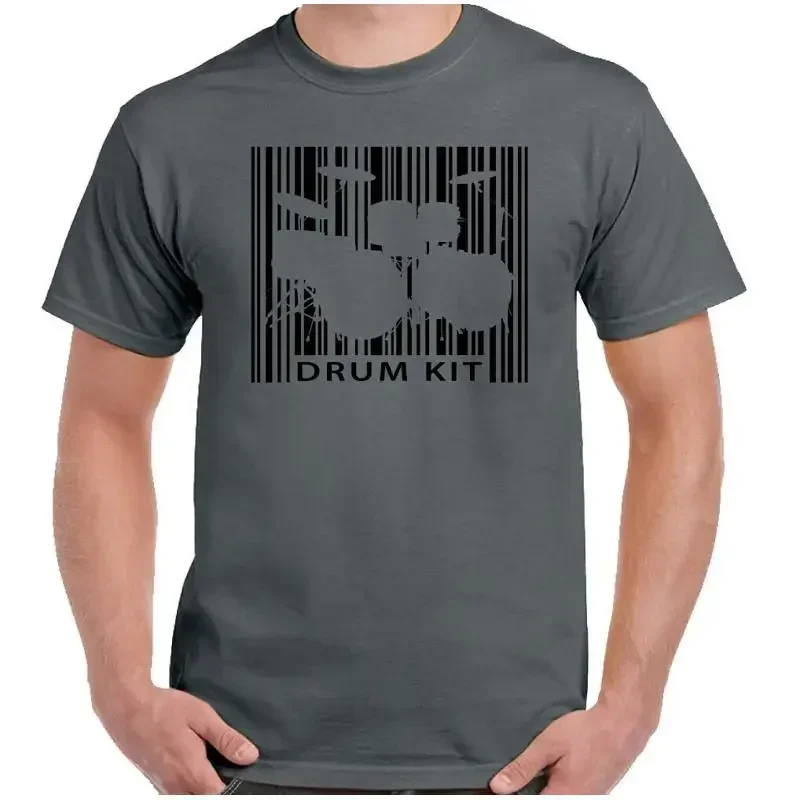 Kit Batería Camiseta Código Hombre Divertido Tocar la Baterista Palos Oscuro T shirt