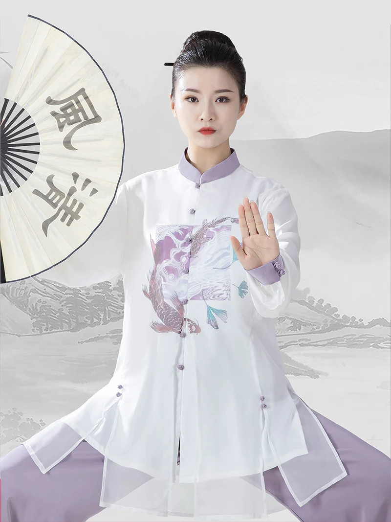 2025 Women's Premium Tai Chi Suit - Elegant Performance Uniform for Competition & Baduanjin, Fashionable Kung Fu Wear for Youth