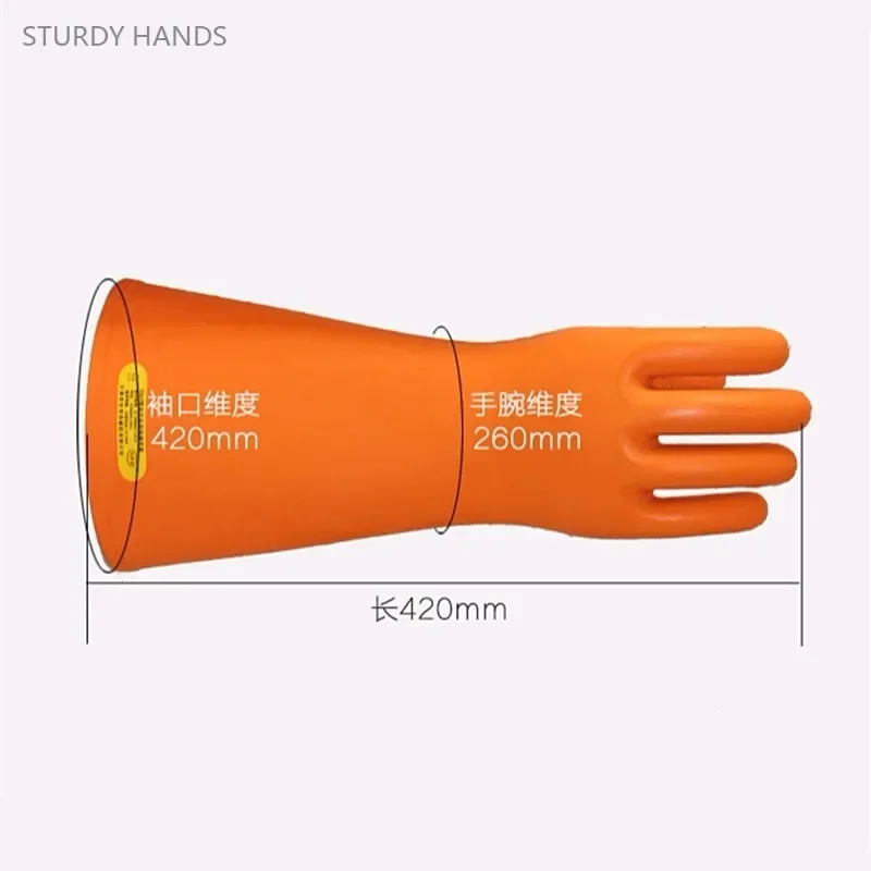 Anti-electricity Protect Gloves Rubber High Voltage Electrical Insulating Gloves 25KV Insulated Gloves Workplace Safety Supplies