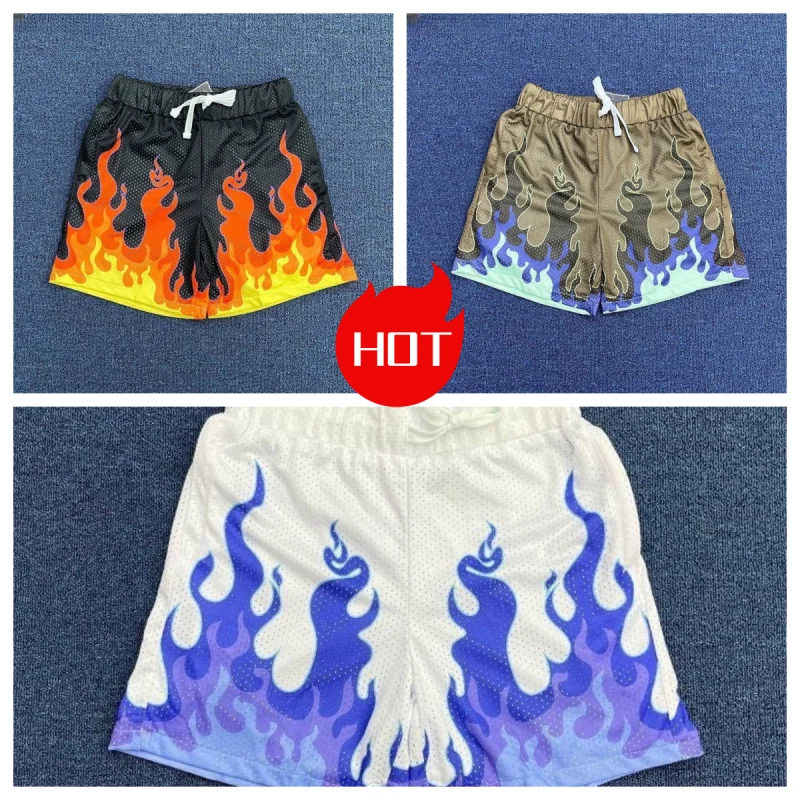 

Summer Hot Sale 3D Printed Shorts Flame Pattern Moro Quick Drying Breathable Casual Sports Men's Shorts Beach Vacation 2025 New