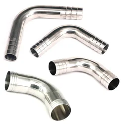 Fit Tube I.D 12.7/16/19/22/25-89mm 304 Stainless Steel Sanitary 90 Degree Elbow Pipe Fitting Hose Barb Connnector