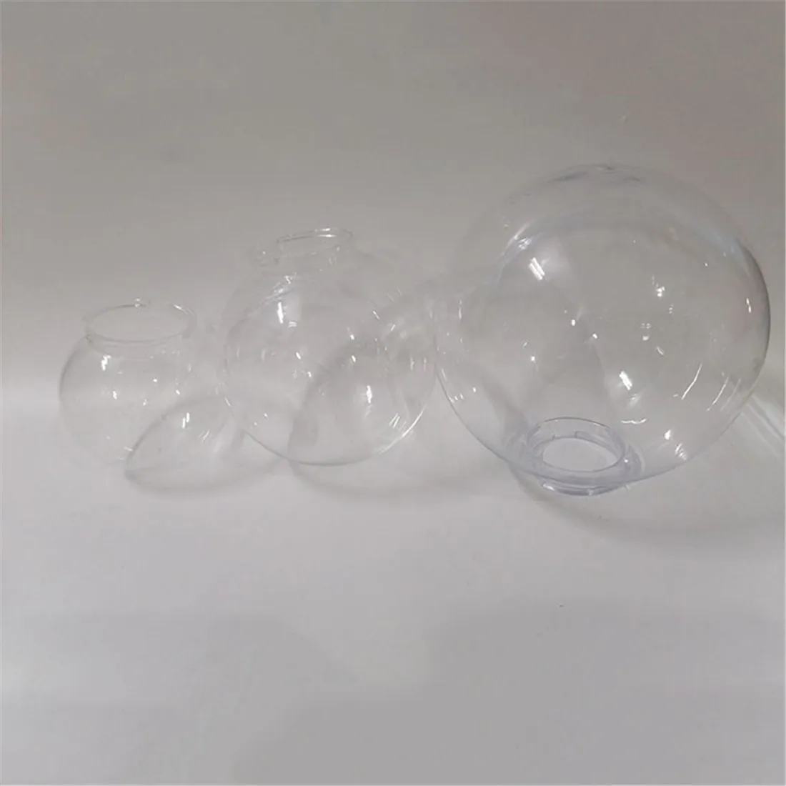 Pantalla de repuesto acrílica blanca transparente D15cm D20cm D25cm para lámpara de poste con pantalla de lámpara transparente de globo de apertura de 9,2 cm